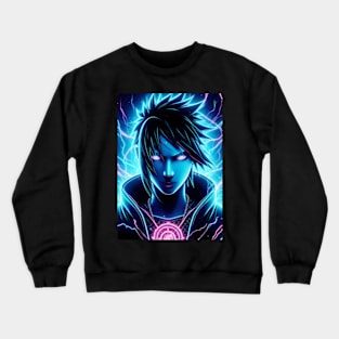 Sasuke uchiha neon Crewneck Sweatshirt